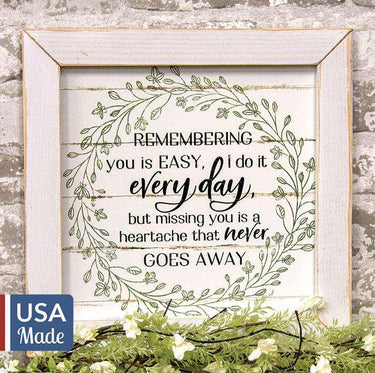 Remembering You Framed Print, White Frame - The Fox Decor